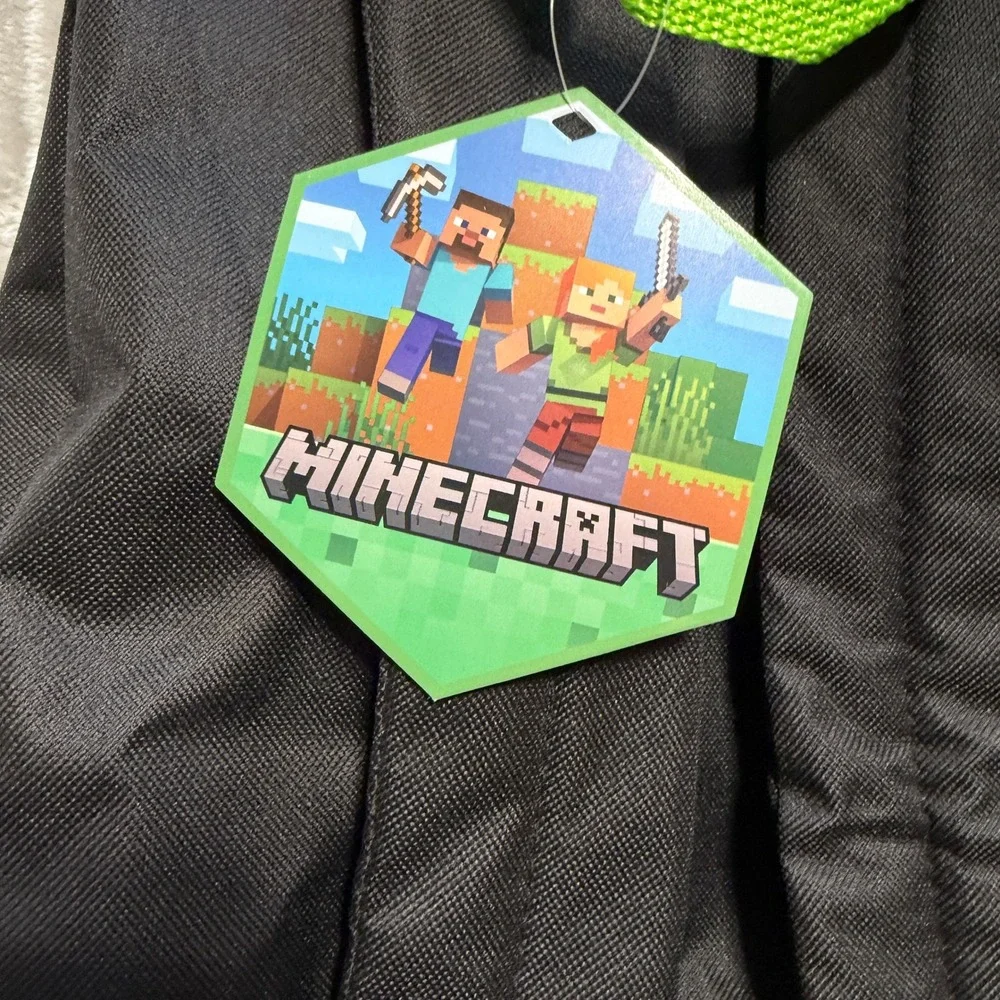 Minecraft Kids Backpack Green Creeper Steve Alex TNT School Bag Back to School